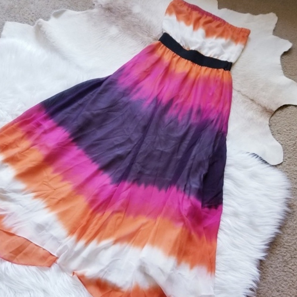 Express Maxi Dress MultiColor orange purple pink